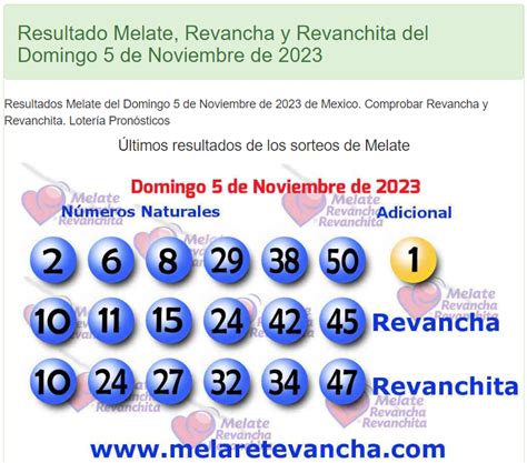 Resultados Melate 3818: domingo 5 de noviembre de 2023